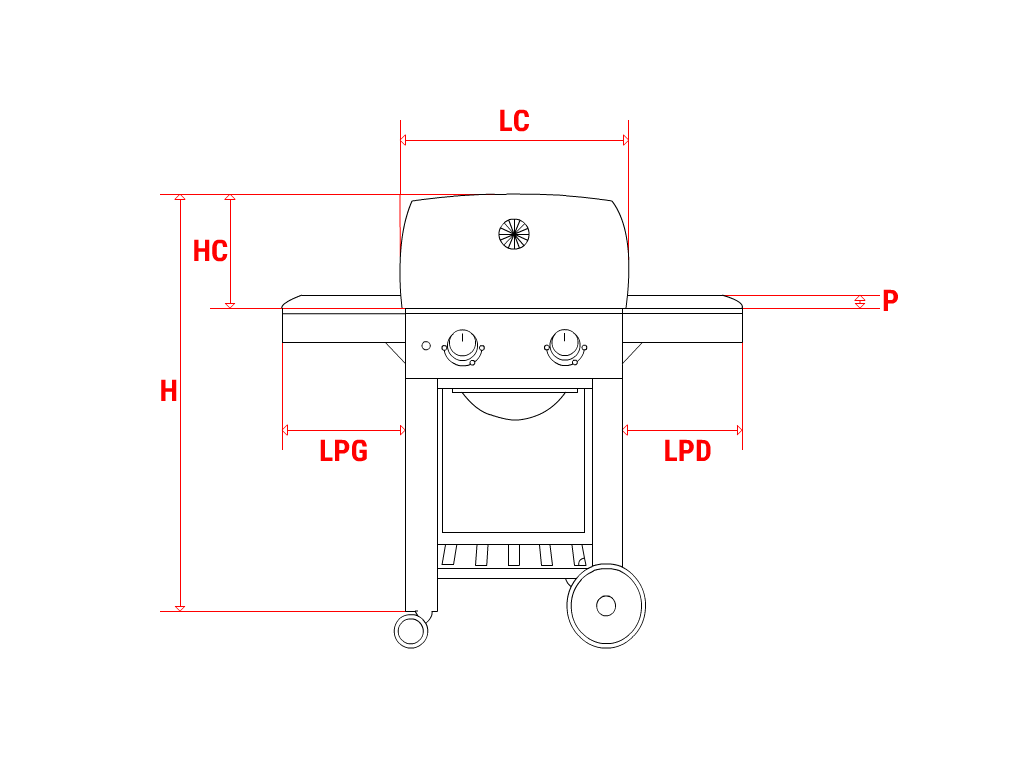 Housse de barbecue Weber Barbecue à gaz Genesis® II EP-335 GBS en Protect cover 705 670gr/m², toile PVC Etanche Vert sapin
