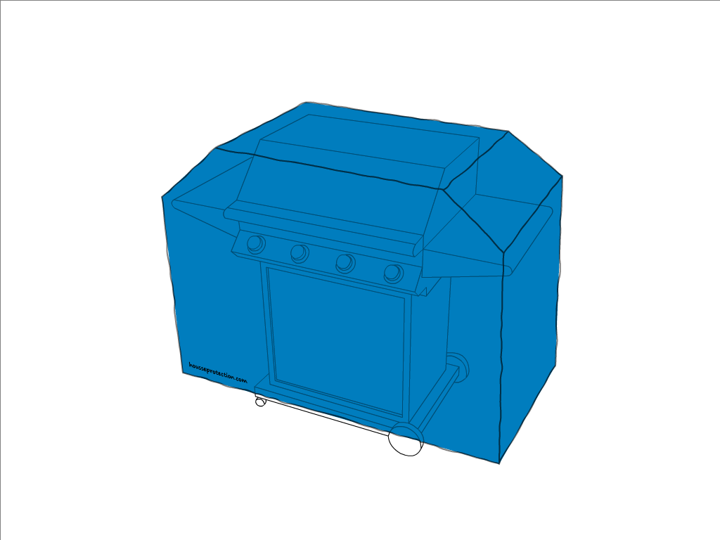 Housse de barbecue Weber Barbecue à gaz Genesis® II LX S-340 GBS en Protect cover 705 670gr/m², toile PVC Etanche Bleu clair