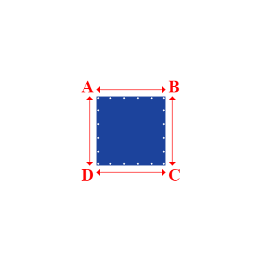 Bâche plate rectangle en Protect cover 705 670gr/m², toile PVC Etanche Bleu foncé - 1x1m