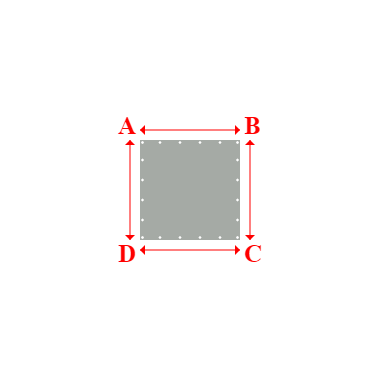 Bâche plate rectangle en Protect cover 705 670gr/m², toile PVC Etanche Gris clair - 1x1m