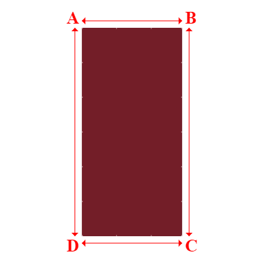 Bâche plate rectangle en Protect cover 705 670gr/m², toile PVC Etanche Bordeaux - 3.85x8m