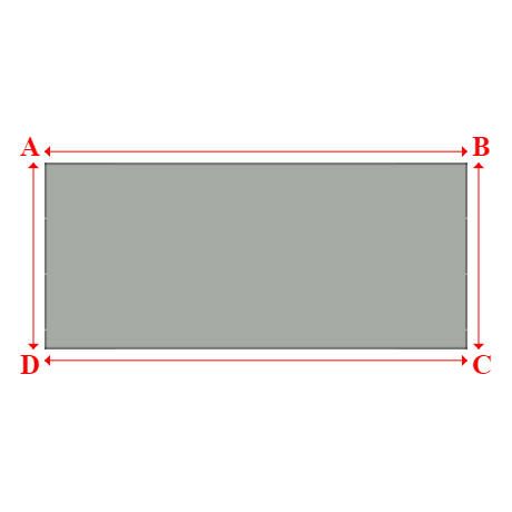 Bâche plate rectangle en Protect cover 705 670gr/m², toile PVC Etanche Gris clair RAL 7038 - 9.36x4.13m