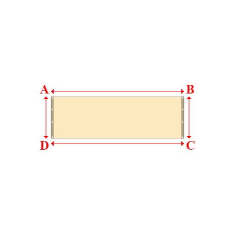 Bâche plate rectangle en Protect cover 705 670gr/m², toile PVC Etanche Beige ral 1015 - 2.6x0.8200000000000001m