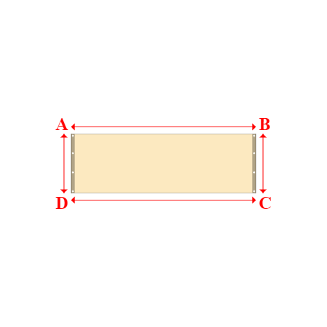 Bâche plate rectangle en Protect cover 705 670gr/m², toile PVC Etanche Beige ral 1015 - 2.6x0.8300000000000001m