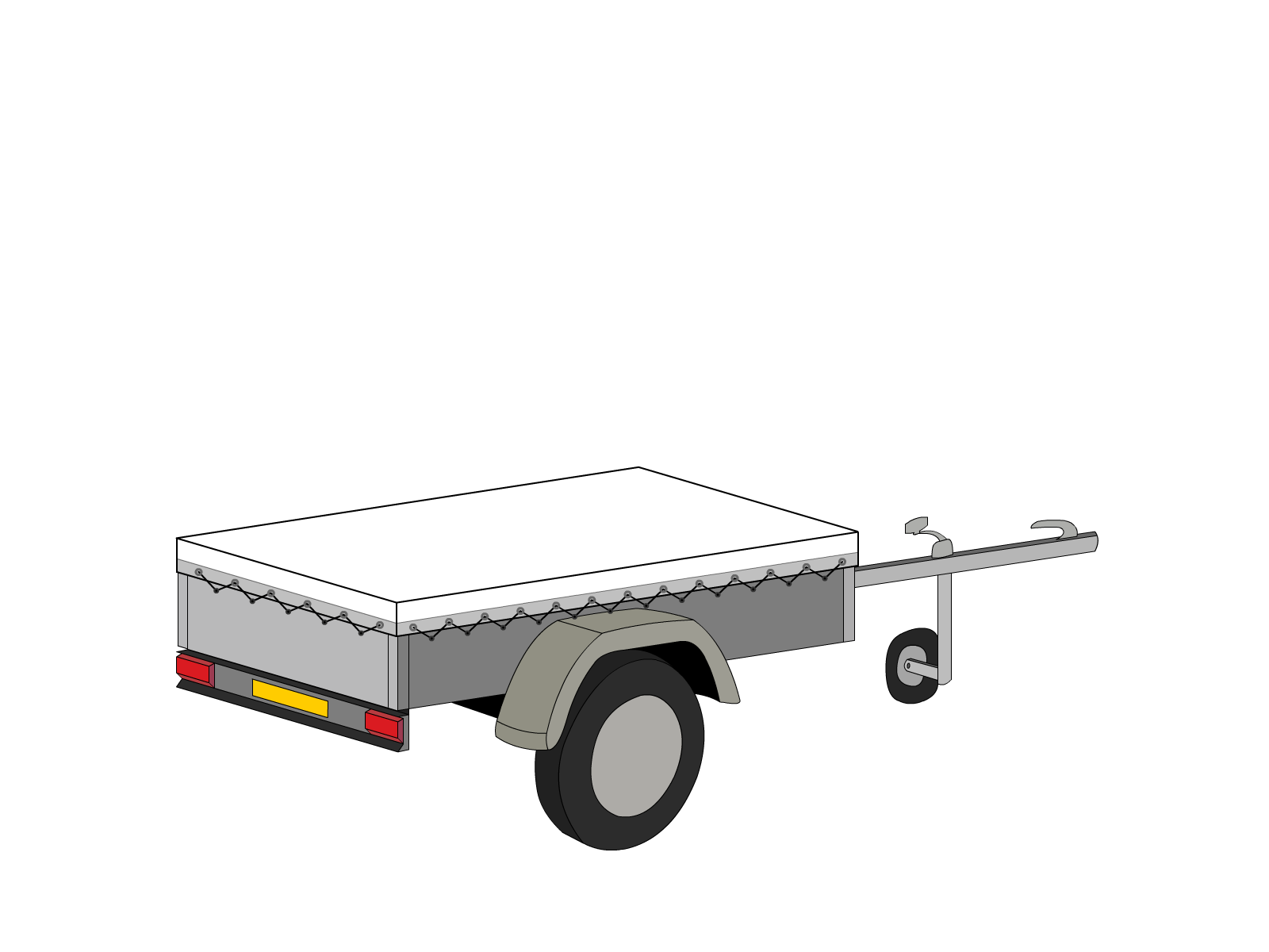 Bâche pour remorque SOREL Mirabelle M215 en Protect cover 705 670gr/m², toile PVC Etanche Blanc RAL 9016