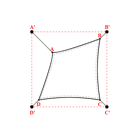 Voile d'ombrage carrée en Soltis Lounge 96 Rouge - 159x204m