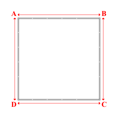Bâche plate rectangle en Protect cover 705 670gr/m², toile PVC Etanche Blanc RAL 9016 - 2.8000000000000003x2.8000000000000003m
