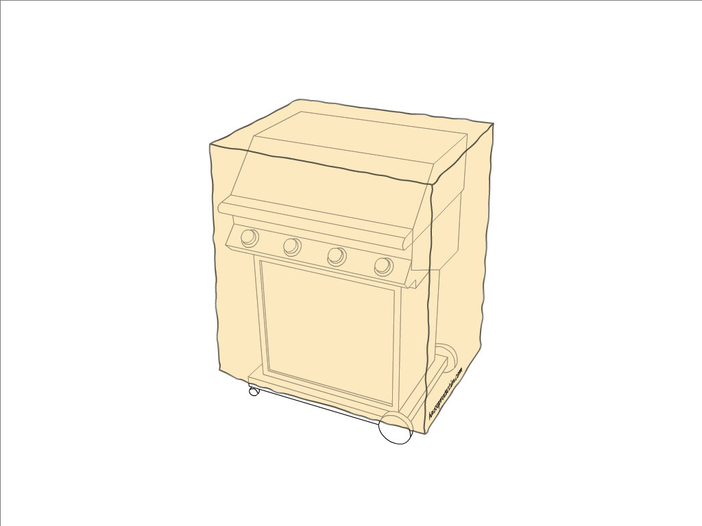 Housse de barbecue   en Flexlight Lodge 6002 630gr/m² Vanille 10387
