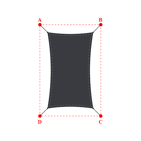 Voile d'ombrage rectangle en Soltis Lounge 96 Anthracite 96-2047 - 149x249m