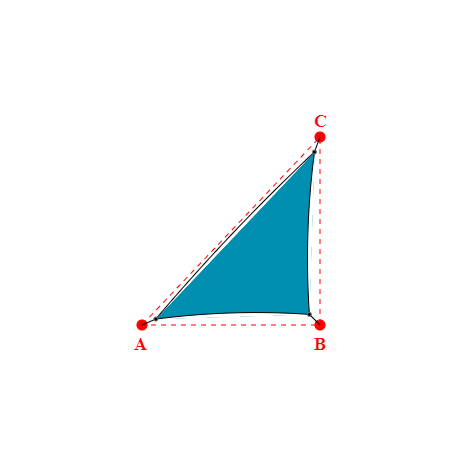 Voile d'ombrage triangle en Soltis Lounge 96 Acapuclo 96-50847 - 0x0x0m