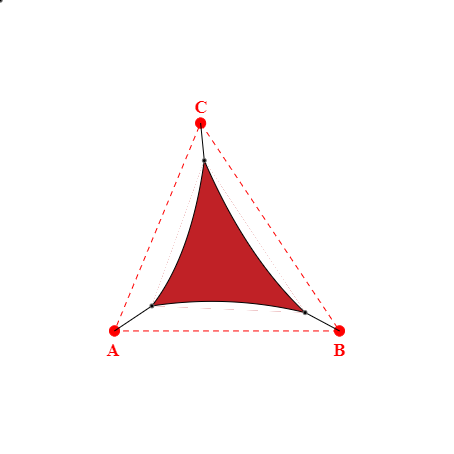 Voile d'ombrage triangle en Soltis Lounge 96 Rouge - 306.66349445487685x364.7571840445698x309.0293950029538m