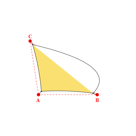 Voile d'ombrage triangle en Soltis Perform 92 Or 92-50273 - 0x0x0m