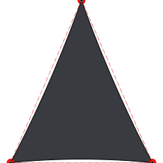 Voile d'ombrage triangle en Soltis Perform 92 Anthracite 92-2047 - 0x0x0m