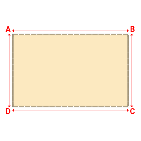 Bâche plate rectangle en Protect cover 705 670gr/m², toile PVC Etanche Beige ral 1015 - 4.05x2.5500000000000003m