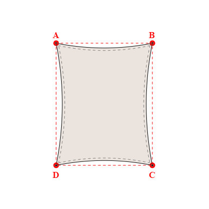 Voile d'ombrage rectangle en Soltis Lounge 96 Karité 96-50843 - 2, 56x3, 25m