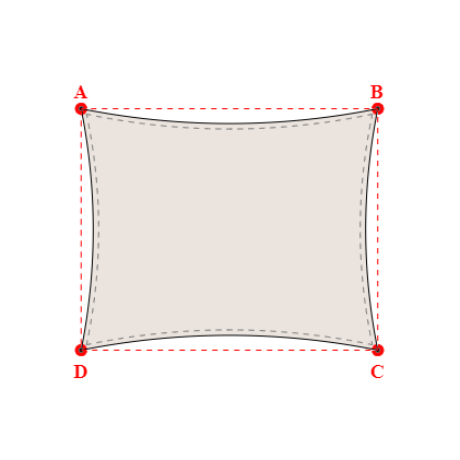 Voile d'ombrage rectangle en Soltis Lounge 96 Karité 96-50843 - 5, 43x4, 42m