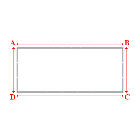 Bâche plate rectangle en Protect cover 705 670gr/m², toile PVC Etanche Blanc RAL 9016 - 3.5x1.5m