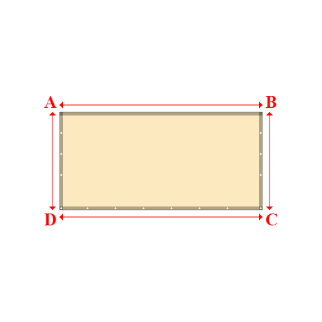 Bâche plate rectangle en Protect cover 705 670gr/m², toile PVC Etanche Beige ral 1015 - 2.9x1.4000000000000001m