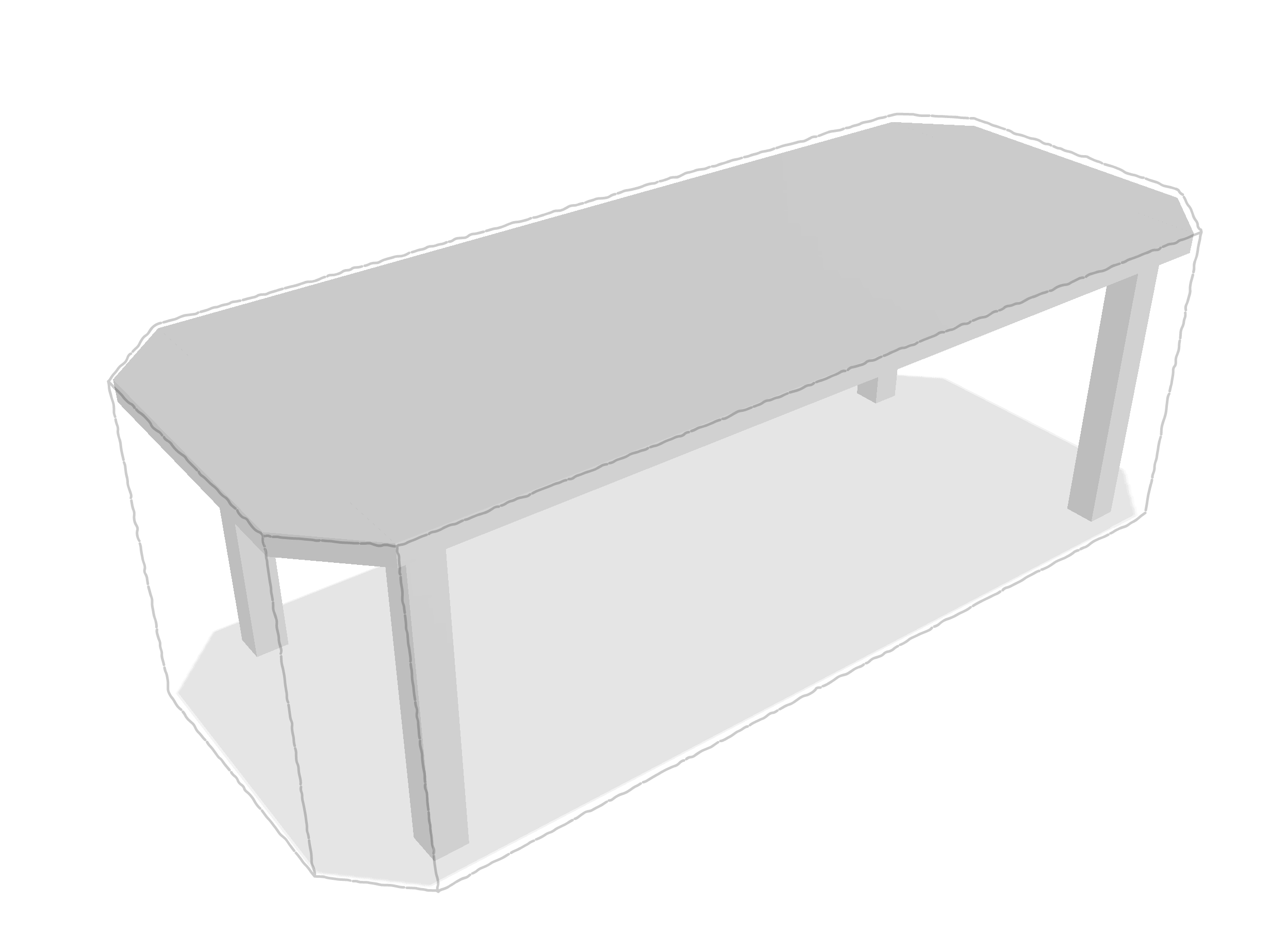 Table de jardin octogonale en Protect cover 705 670gr/m², toile PVC Etanche Blanc RAL 9016