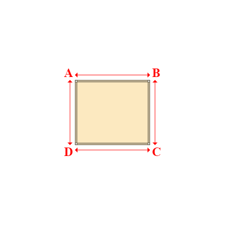 Bâche plate rectangle en Protect cover 705 670gr/m², toile PVC Etanche Beige ral 1015 - 1.5x1.3m