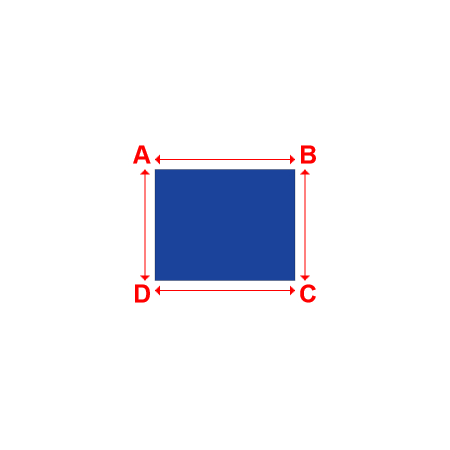 Bâche plate rectangle en Protect cover 705 670gr/m², toile PVC Etanche Bleu foncé RAL 5002 - 1.4000000000000001x1.11m