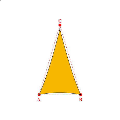 Voile d'ombrage triangle en Soltis Perform 92 Bouton d'or 92-2166 - 3,20x5,31x5,31m