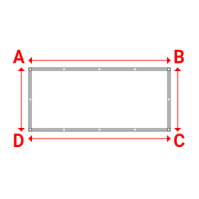 Bâche plate rectangle en Protect cover 705 670gr/m², toile PVC Etanche Blanc RAL 9016 - 2x0.9m