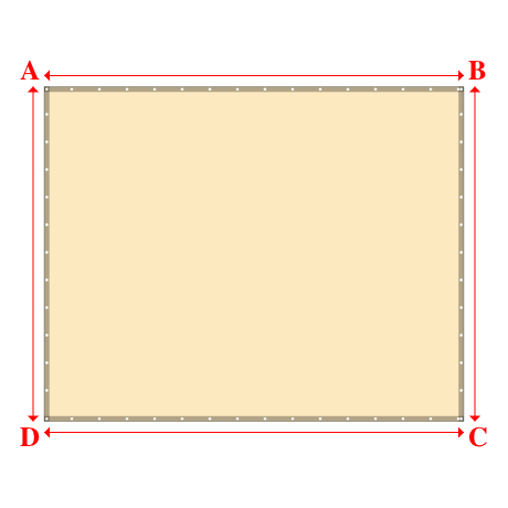 Bâche plate rectangle en Protect cover 705 670gr/m², toile PVC Etanche Beige ral 1015 - 4x3.19m