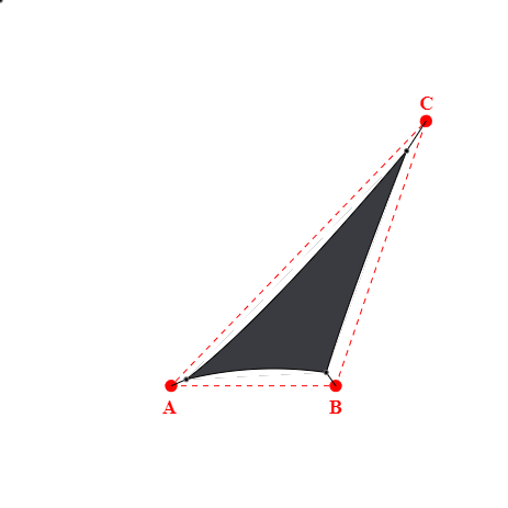 Voile d'ombrage triangle en Soltis Perform 92 Anthracite 92-2047 - 2,55x4,29x5,78m