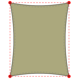 Voile d'ombrage rectangle en Soltis Lounge 96 Tilleul 96-50848 - 4,00x5,00m