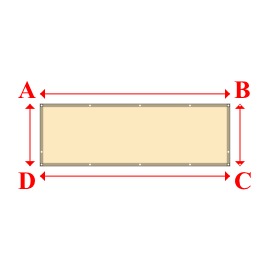 Bâche plate rectangle en Protect cover 705 670gr/m², toile PVC Etanche Beige ral 1015 - 2.93x0.96m