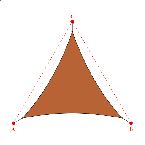 Voile d'ombrage triangle en Soltis Lounge 96 Caramel 96-50261 - 6,37x6,37x6,37m