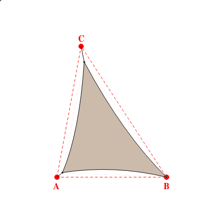 Voile d'ombrage triangle en Soltis Lounge 96 Sandy beige 96-2135 - 4,30x5,85x4,65m