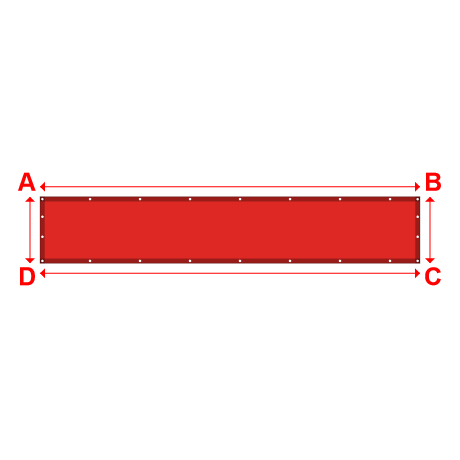 Bâche plate rectangle en Protect cover 705 670gr/m², toile PVC Etanche Rouge RAL 3002 - 4x0.7000000000000001m