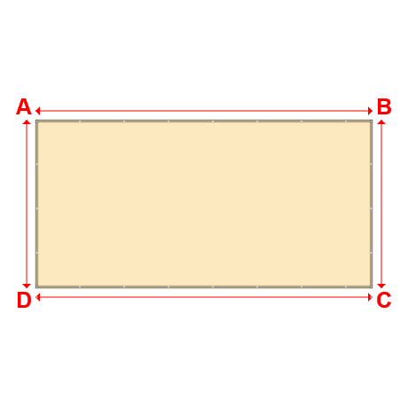 Bâche plate rectangle en Protect cover 705 670gr/m², toile PVC Etanche Beige ral 1015 - 6x3m