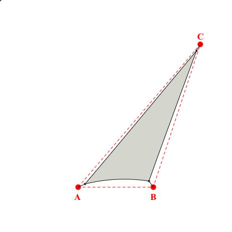 Voile d'ombrage triangle en Soltis Perform 92 Galet 92-2171 - 2,55x5,53x6,93m