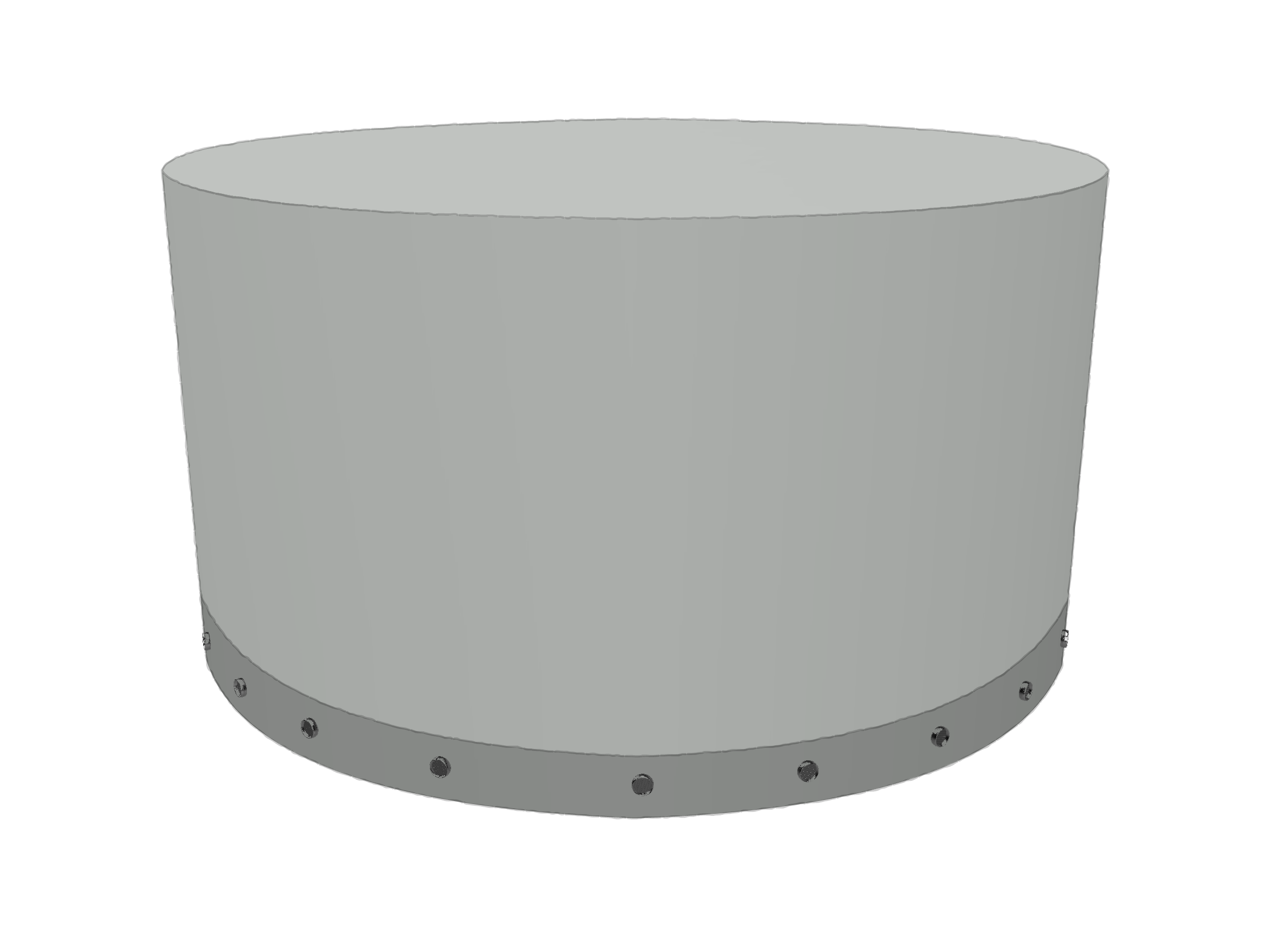 Housse Ronde en Protect cover 705 670gr/m², toile PVC Etanche Gris clair RAL 7038