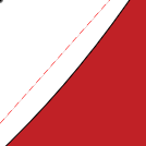 Voile d'ombrage triangle en Soltis Lounge 96 Rouge - 6,00x5,69x7,50m