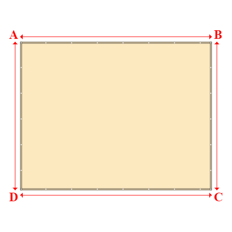 Bâche plate rectangle en Protect cover 705 670gr/m², toile PVC Etanche Beige ral 1015 - 4.61x3.5700000000000003m