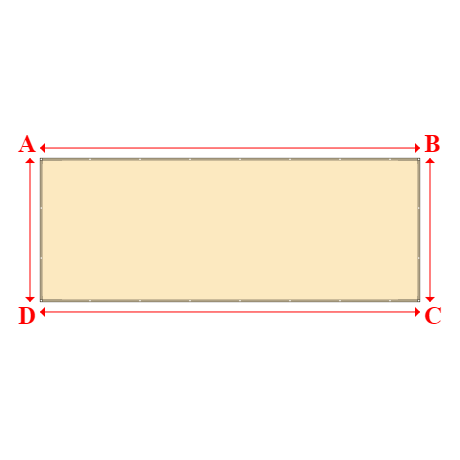 Bâche plate rectangle en Toile PVC Microperforée Protect meshes 332, 340gr/m² Beige - 7.26x2.75m