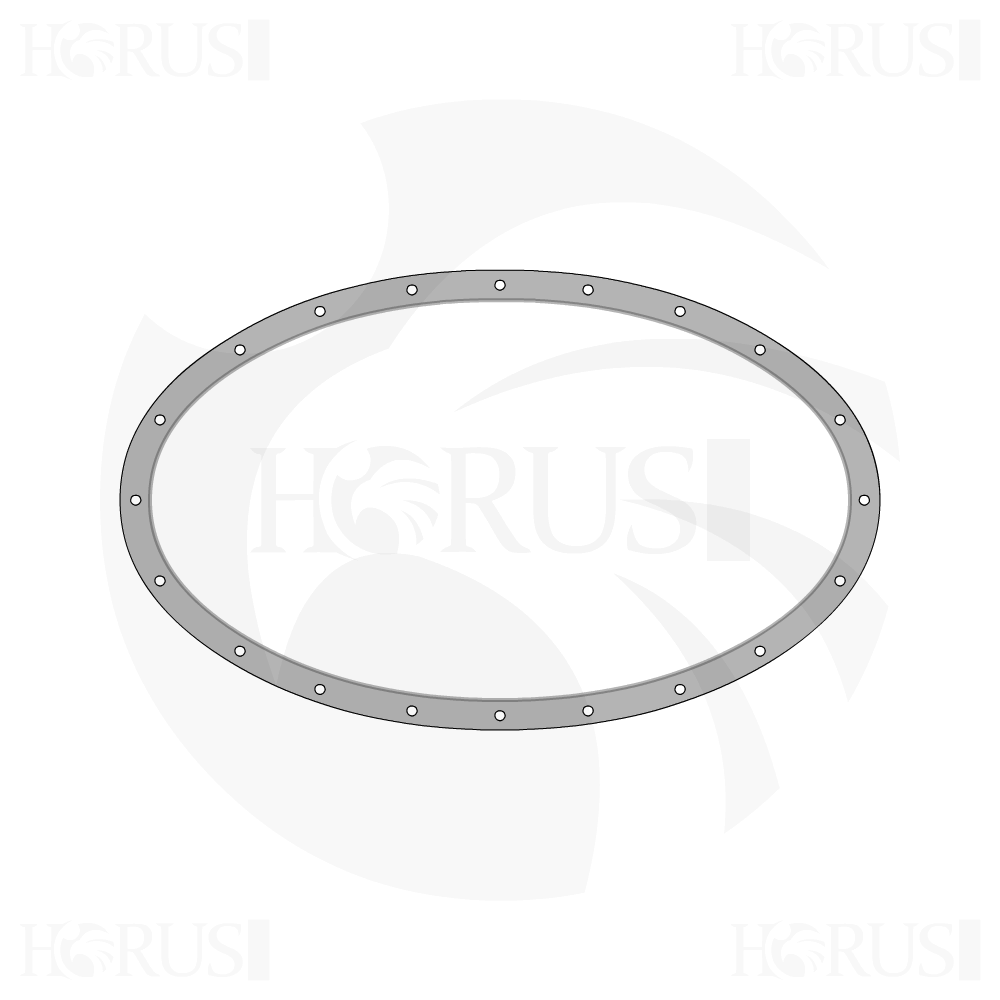 Bâche plate ovale en Protect cover 705 670gr/m², toile PVC Etanche Blanc RAL 9016 d'une dimension de 3x2m