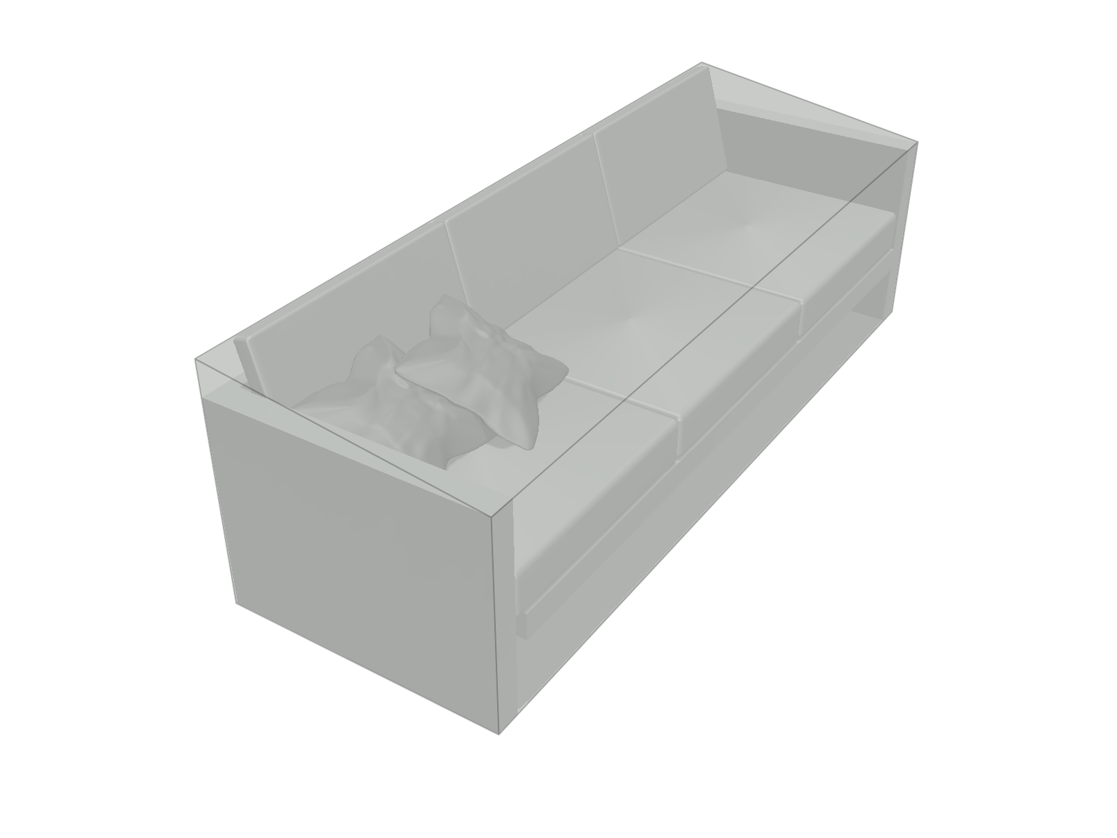 Canapé de jardin haut en Protect cover 705 670gr/m², toile PVC Etanche Gris clair RAL 7038