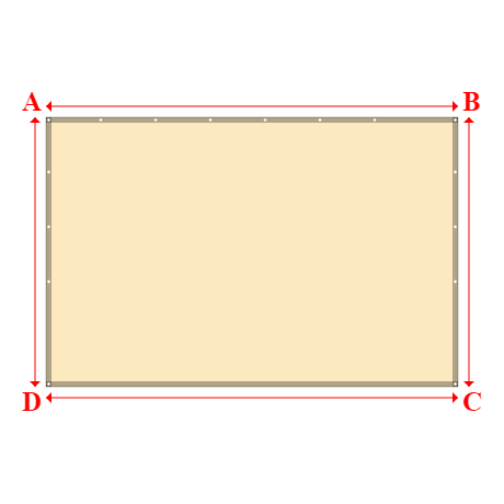 Bâche plate rectangle en Protect cover 705 670gr/m², toile PVC Etanche Beige ral 1015 - 3.7600000000000002x2.46m