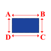 Bâche plate rectangle en Protect cover 705 670gr/m², toile PVC Etanche Bleu foncé RAL 5002 - 3.64x1.96m