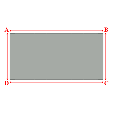 Bâche plate rectangle en Protect cover 705 670gr/m², toile PVC Etanche Gris clair RAL 7038 - 12x6m