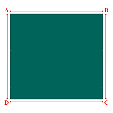 Bâche plate rectangle en Protect cover 705 670gr/m², toile PVC Etanche Vert industrie RAL 6026 - 6x5.5m