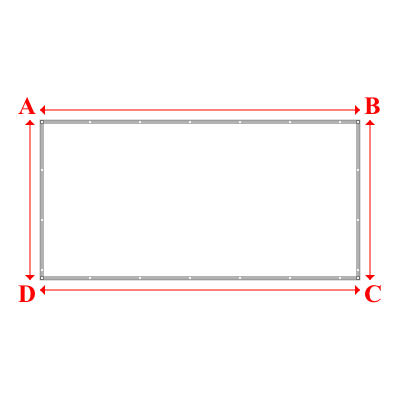 Bâche plate rectangle en Protect cover 705 670gr/m², toile PVC Etanche Blanc RAL 9016 - 4x2m