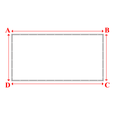 Bâche plate rectangle en Protect cover 705 670gr/m², toile PVC Etanche Blanc RAL 9016 - 3.92x2m