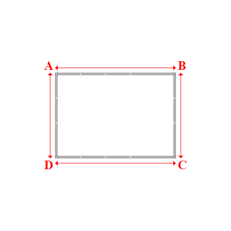 Bâche plate rectangle en Protect covert 905F3 900gr/m², toile PVC Etanche Blanc - 2.4x1.7m