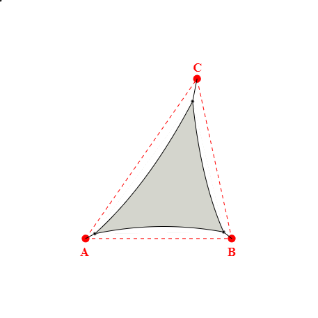 Voile d'ombrage triangle en Soltis Perform 92 Galet 92-2171 - 3,70x3,85x4,72m